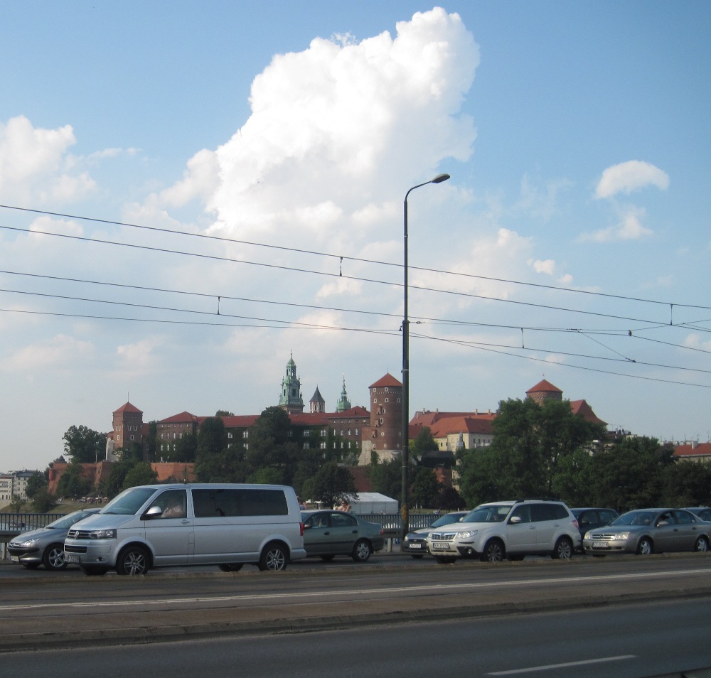 71-Cracovia-Visuale con sullo sfondo il castello di Wawel